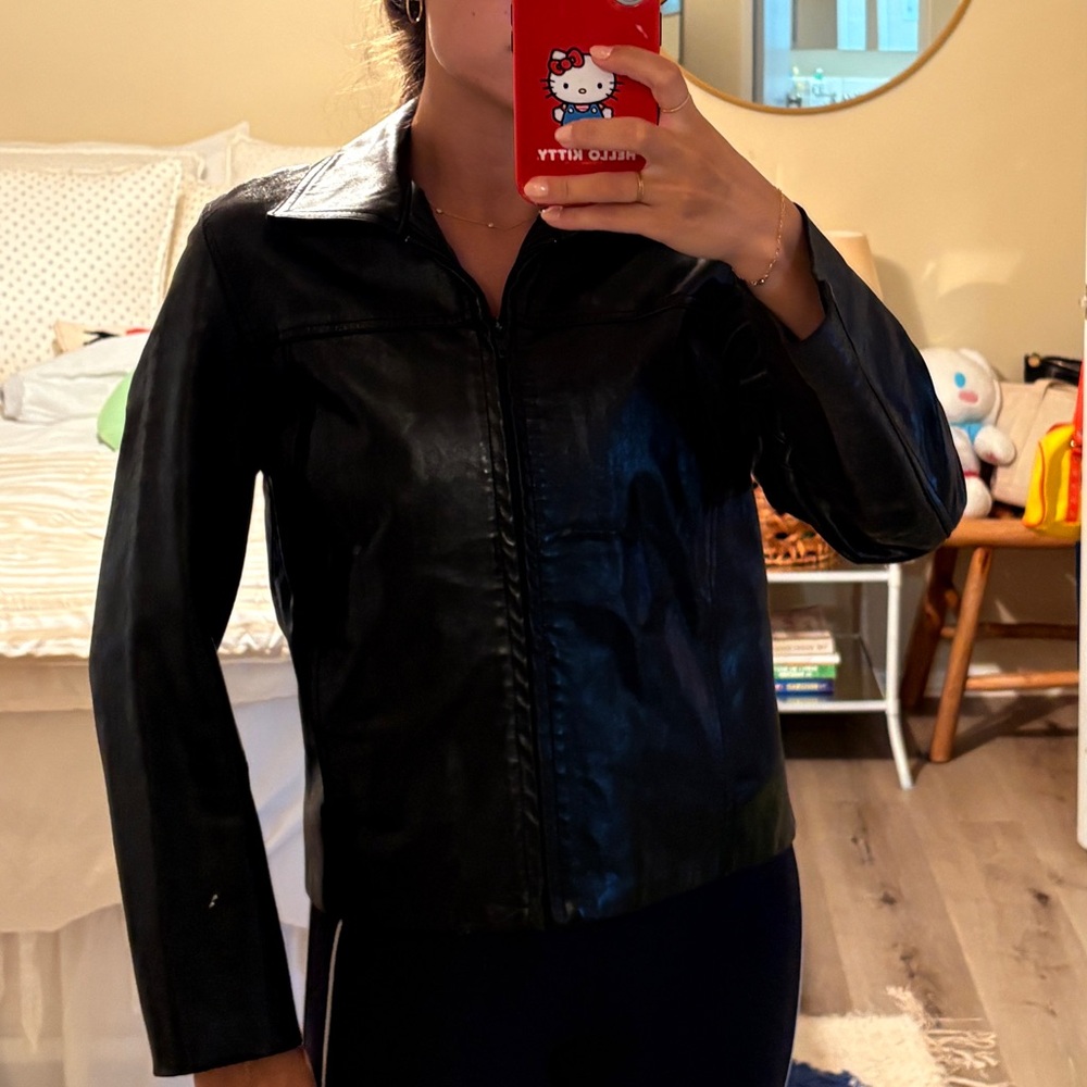 Bisou Bisou Black Leather Jacket